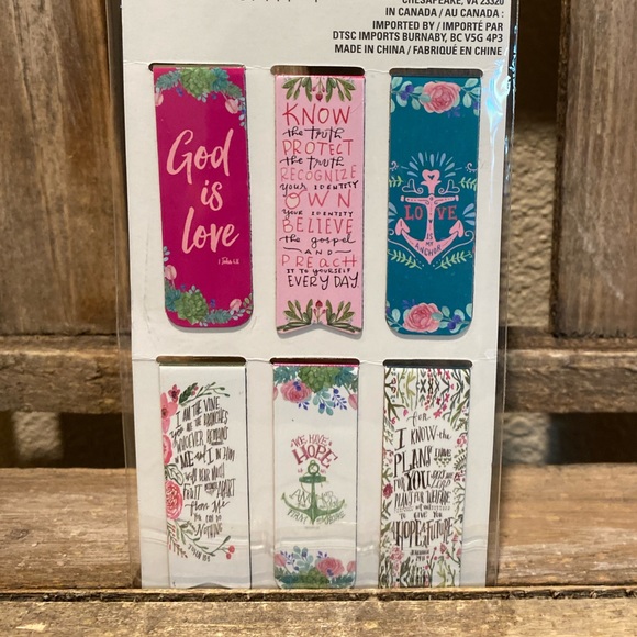 Religious Magnetic Bookmarks S/6, Hope Bookmark, Rejoice Always Grace Upon Grace - Picture 8 of 10